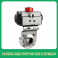 Sanitary Butterfly Valve with Aluminium Penumatic Acutator